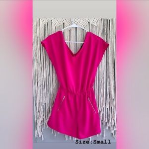 Hot pink romper